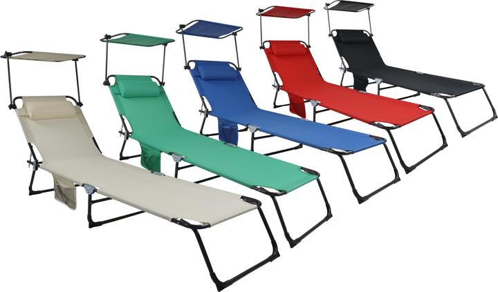 Immagine prodotto VCM Sdraio Sedia a sdraio Sdraio da giardino Tetto (185 cm)
