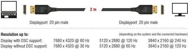 Immagine prodotto Delock DisplayPort — DisplayPort (2 m, DisplayPort)