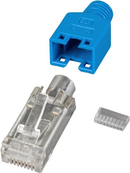 Produktbild EFB Elektronik Hersteller: HIROSE RJ45-Hirose Stecker STP, TM11 blau, 100 Stück, 3 Elemente, Cat. 5e Bis 100 MHz... (Stecker Tülle)