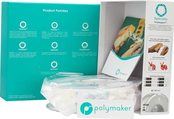 Image du produit Polymaker 70189 - Filament - Polysupport Peel off - blanc - 750 g (PolySupport, 2.85 mm, 750 g, Blanc)