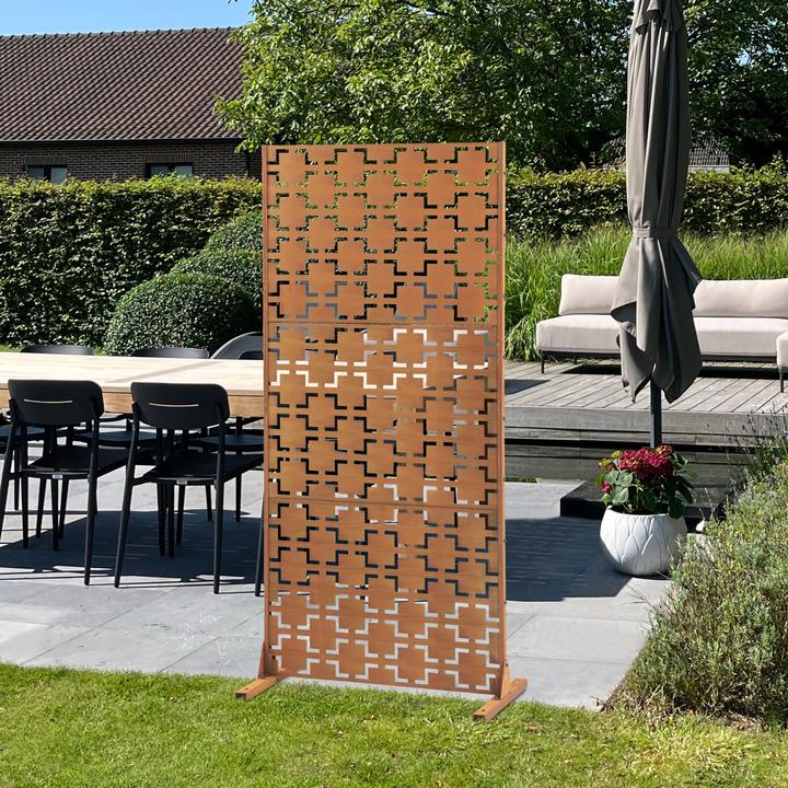 Casa.Pro Trennwand Basciano Cortenstahl 180x90 cm Edelrost (180 x 90 x 40 cm)