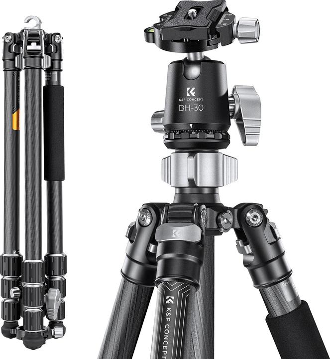 Actual product image K&F Concept Tripod X254C4+BH-30 (Carbon)