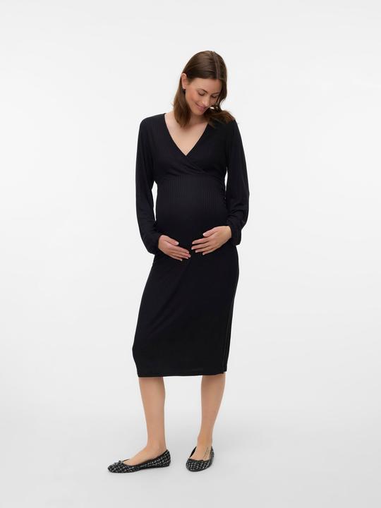 Produktbild Mamalicious Normal geschnitten V-Ausschnitt Midikleid Kleid (M)