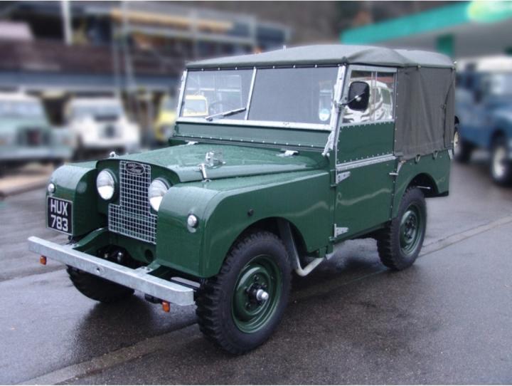 Actual product image Schuco Land Rover 80 dark green 1:12
