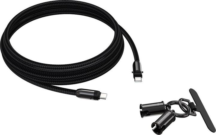 Produktbild Devia Kabelbinder 2in1 PD USB-C - USB-C 1,2 m 60W schwarz (1.20 m, 60 W)