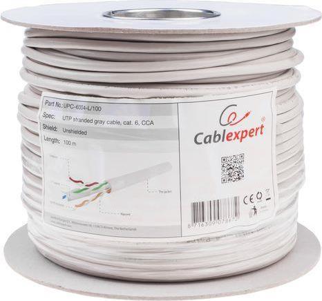 Actual product image Gembird CAT6 UTP 100m Network Cable Gray U/UTP (UTP) (U/UTP, CAT6, 100 m)