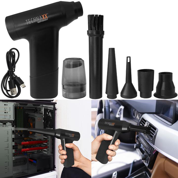 Immagine prodotto Technaxx Soffiatore a batteria, TX-293, con funzione di aspirazione, 160 W