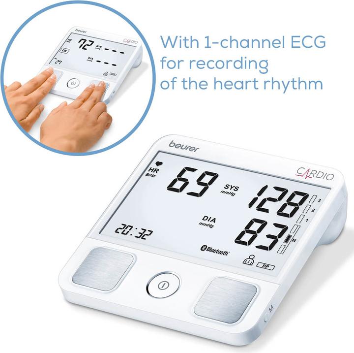 Produktbild Beurer Blutdruckmessgerät mit EKG Funktion BM 93 (Blutdruckmessgerät Oberarm)