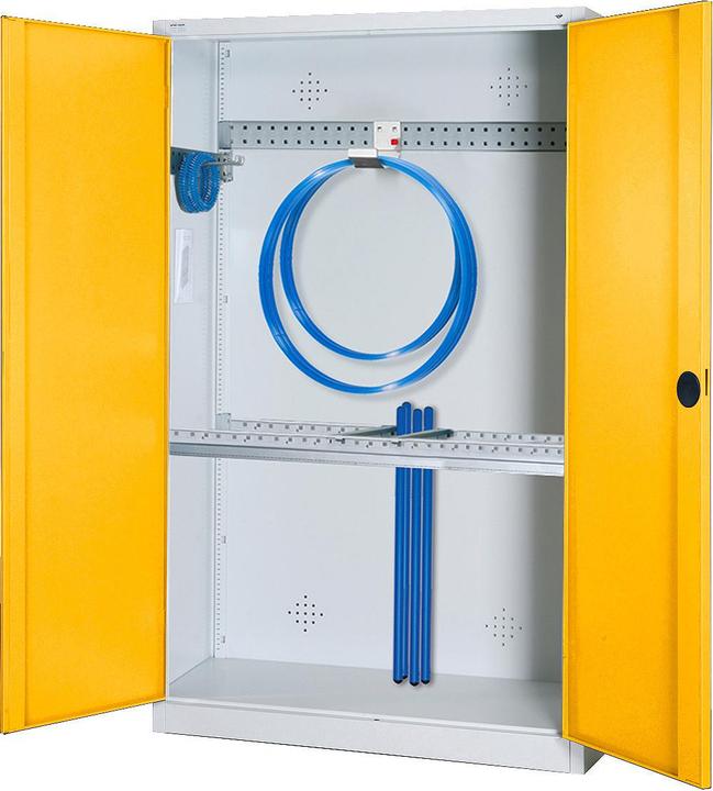 Produktbild C+P Modul-Sportgeräteschrank mit Grundausstattung (HxBxT: 195x120x50 cm, mit Vollblech-Flügeltüren)
