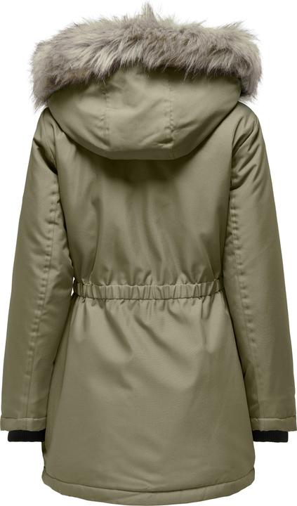 Produktbild Only Kapuze mit abnehmbarem Kunstfell-Rand Gerippte Ärmelbündchen Parka Langer Parka (L)