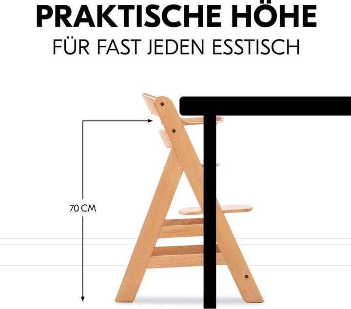 Actual product image Hauck Highchairs Highchair Alpha Plus Nature in economy set - incl. (Highchair)