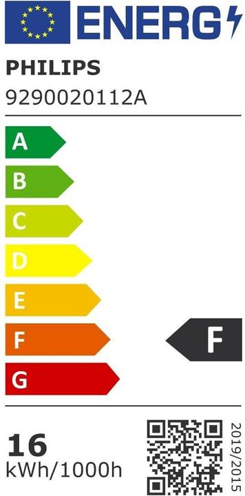 Energy Label Philips LED fluorescent tube (G13, 16 W, 1550 lm, 1 x, F)