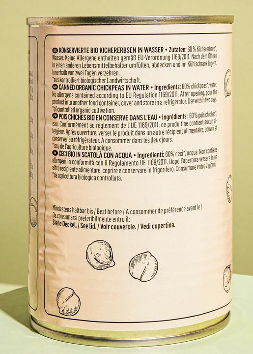 Actual product image KoRo Organic chickpeas ready to eat (2880 g)