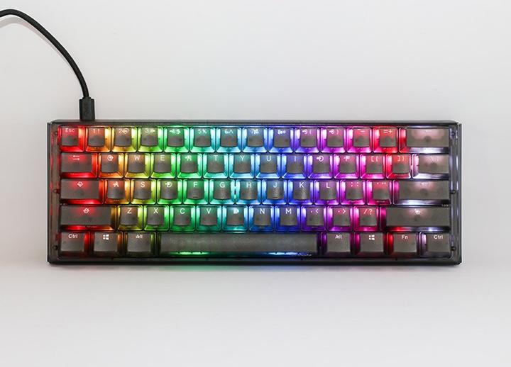 Actual product image Ducky One 3 Aura Black Mini Gaming Keyboard, RGB LED - MX-Brown (US) (Eng. Int., Cable)