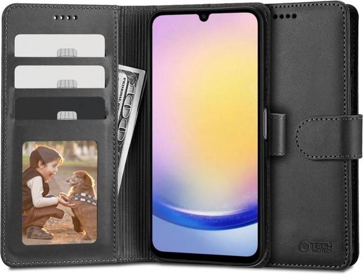 Produktbild Tech-Protect Kaardivahega mobiiliümbris Galaxy A25 Wallet, must (Samsung Galaxy A25 5G)