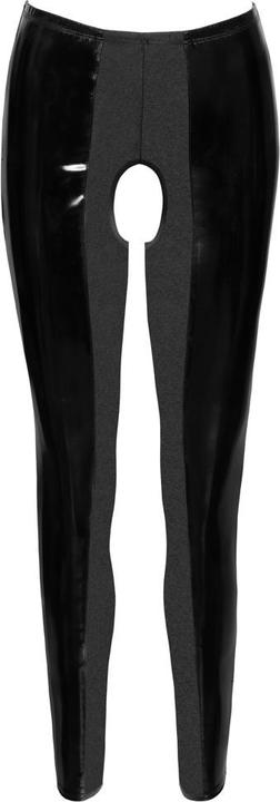 Actual product image Black Level Crotchless Vinyl Leggings S (S)