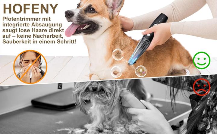 Image du produit Hofeny Pfotentrimmer mit Staubsauger für Haustiere (Chat, Chien)
