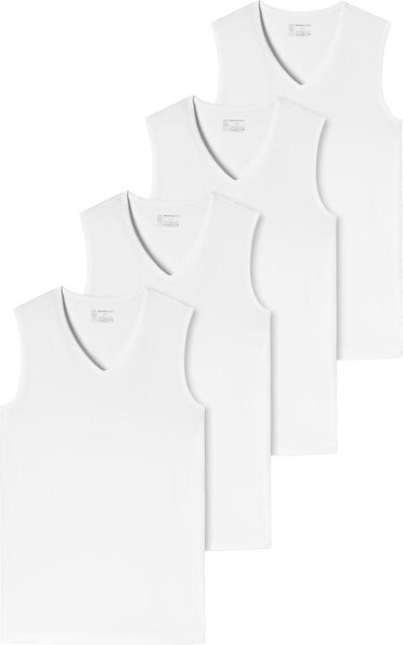 Produktbild Schiesser 4er-Pack - 95/5 - Organic Cotton Tank Top / Unterhemd mit V-Ausschnitt (XL)