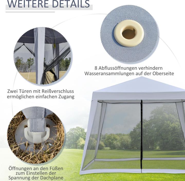 Immagine prodotto Outsunny Padiglione con zanzariera (300 cm, 300 cm)