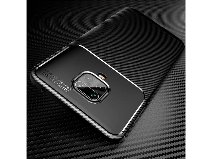 Actual product image Screenguard Xiaomi Redmi Note 9 Pro Cover Carbon Design TPU Case (Xiaomi Redmi Note 9 Pro)