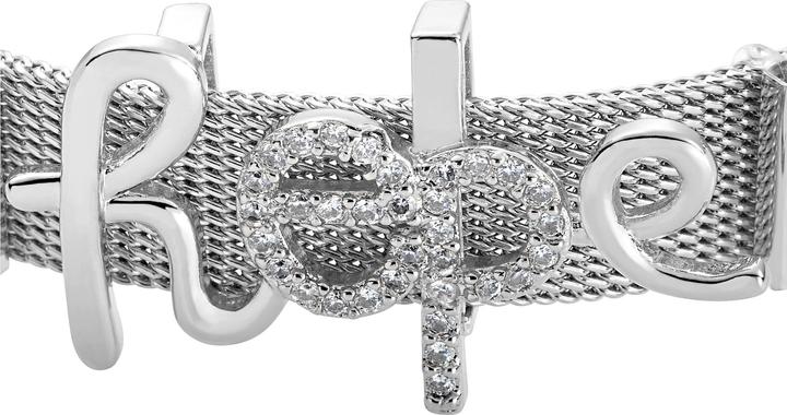 Actual product image Heideman Mesh bracelet Hope polished (100% stainless steel)
