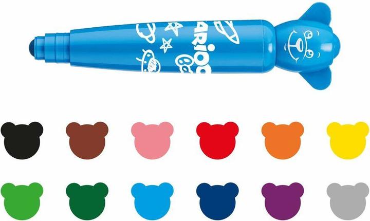 Actual product image Carioca 12 Baby Teddy Markers in a Cardboard Bag (Colored, 12 x)