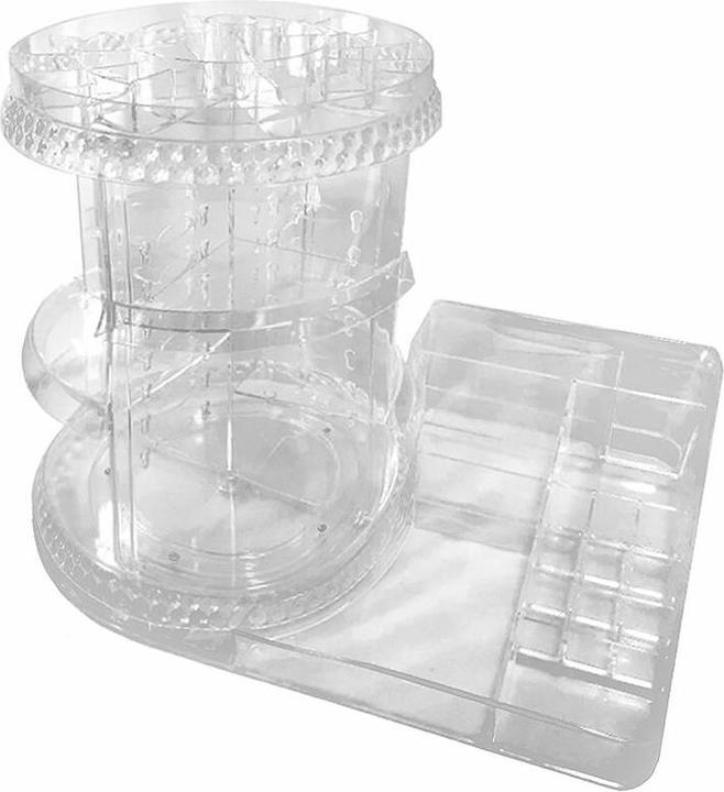 IKO ORGANIZADOR MAQUILLAJE girarotio con estantes #transparente