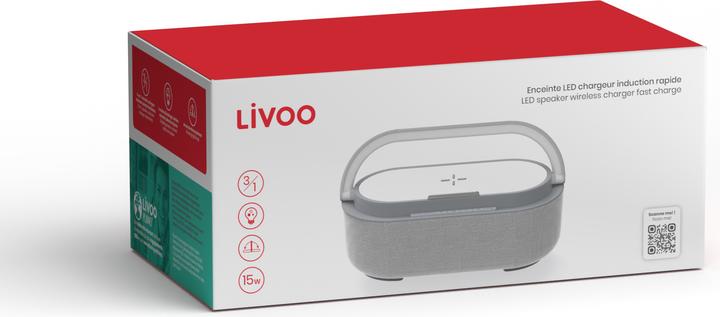 Produktbild Livoo LED-Lautsprecher mit wireless ladegerät (4 h, Akkubetrieb)