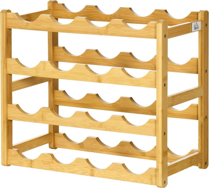 Homcom Weinregal mit grossem Stauraum (43 x 23.5 x 38 cm)