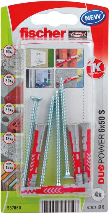 Fischer DuoPower 6x50 S K (4) (4 Stk.)