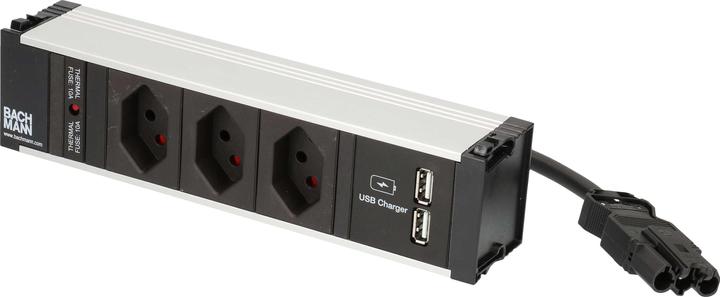 Actual product image Bachmann Power strip CONI, 3x T13, 1x USB short (3 x, Type 13, 0.30 m)