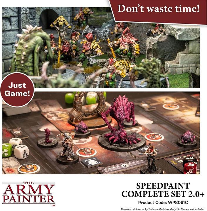 Produktbild The Army Painter Speedpaint Complete Set 2.0 (Pink, Rot, Bronze, Silber, Blau, Braun, Schwarz, Gelb, Gold, Violett, Substanz: Flüssigkeit, Grau, Grün, 1620 ml)