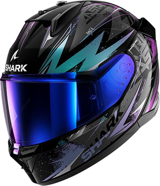 Schwarz-violett metallic