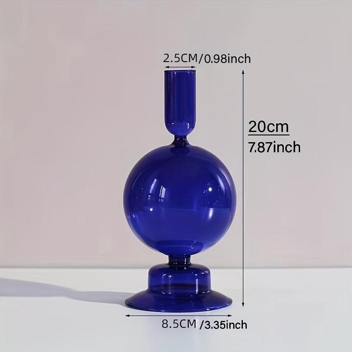 Produktbild Alopini Kreative und minimalistische Klarglas-Kerzenhalter, Glas lackiert Vase Kunsthandwerk Kerzenhalter