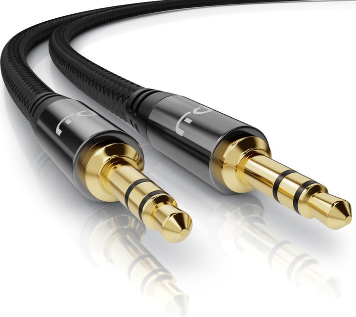 Immagine prodotto Primewire Cavo jack AUX da 3,5 mm, cavo audio con guaina in nylon, cavo audio da jack a jack da 3,5 mm (1.50 m, Connettore da 3,5 mm (AUX))