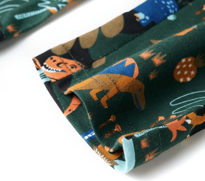 Produktbild VidaXL Kinderpyjama mit Langen Ärmeln Dunkelgrün 92,Material (92)