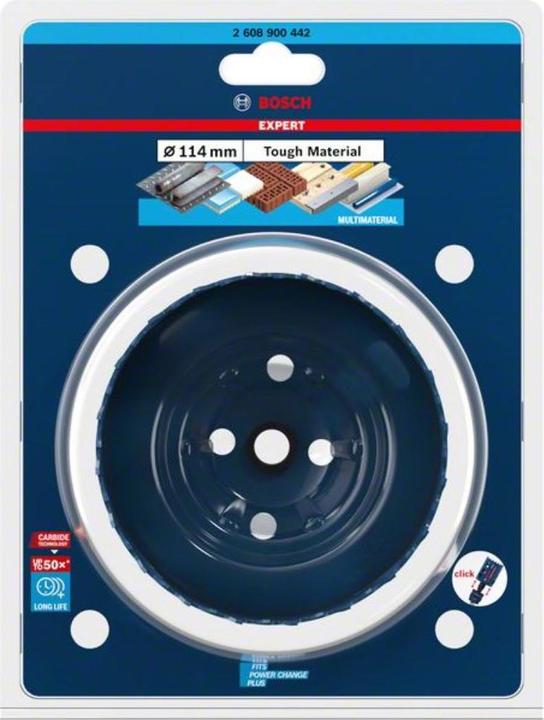 Actual product image Bosch Professional Zubehör EXPERT Tough Material hole saw, 114 x 60 mm (114 millimetres)