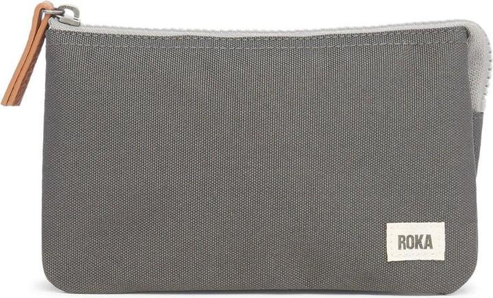 Actual product image Roka London Carnaby Wallet Sustainable Canvas Carbon