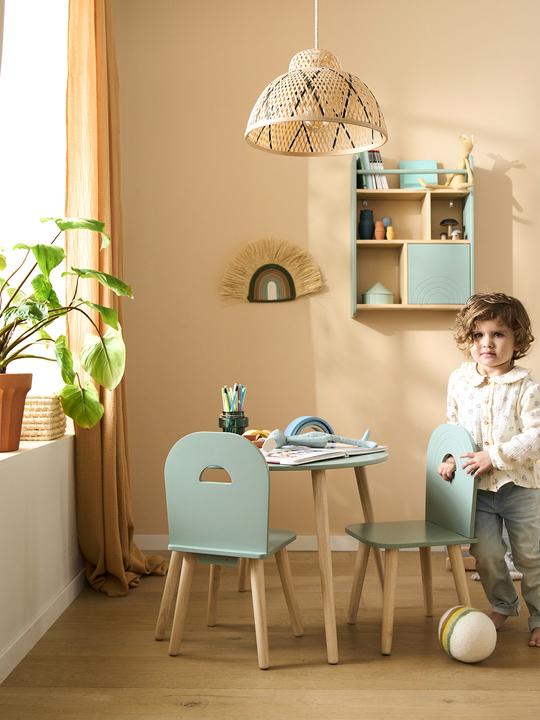 Actual product image Vertbaudet Children's room set: table & 2 chairs REGENBOGEN (Child seating group)
