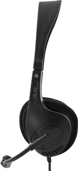 Immagine prodotto Deltaco HL-43 cuffie/cuffie cablate Head-band Office/Call center Nero (Cablato)