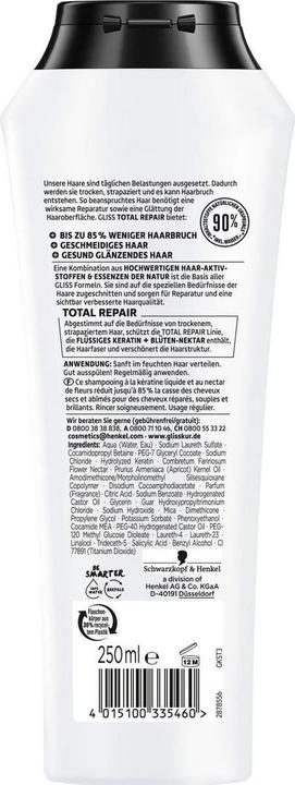Produktbild Schwarzkopf 5xKur Shampoo 250ml Total Repair (250 ml, Flüssiges Shampoo)