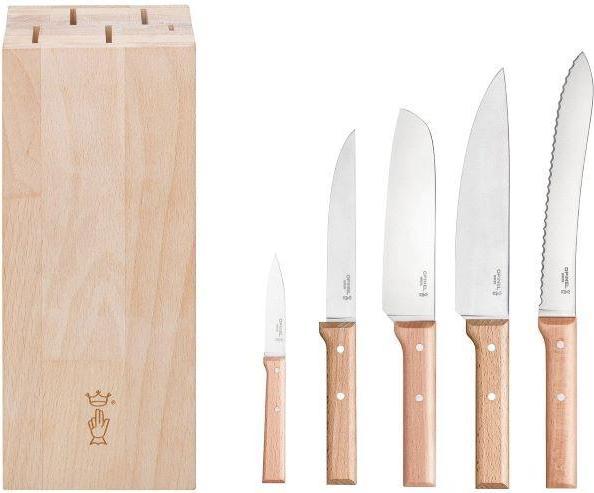 Produktbild Opinel Messerblock PARALLELE BREAD, Buchenholz mit 5 Messern, der PARALLELE Serie