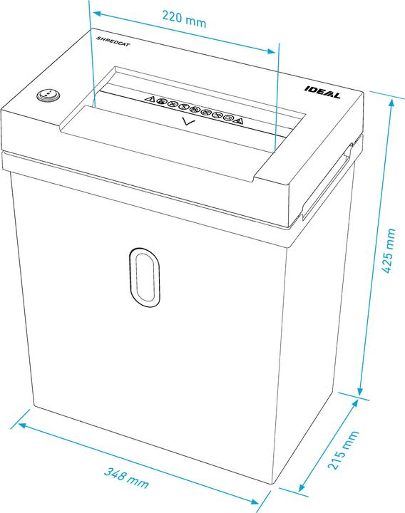Actual product image Ideal SHREDCAT document shredder, 8200 CC, 2 x 15 mm, P-5, particle cut (Particle cut)