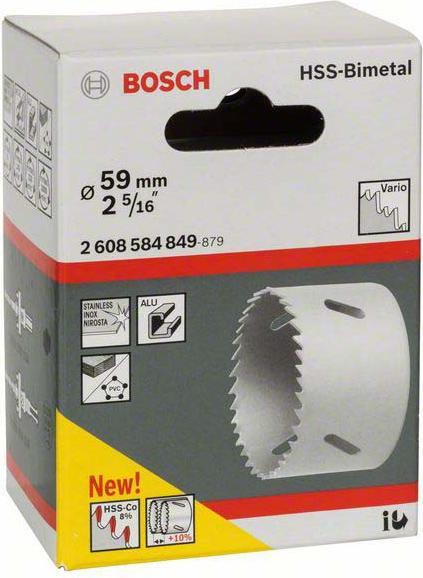 Actual product image Bosch Professional Zubehör Hole saw HSS bimetal for standard adapter, 59 mm, 2 5/16-inch (59 millimetres)