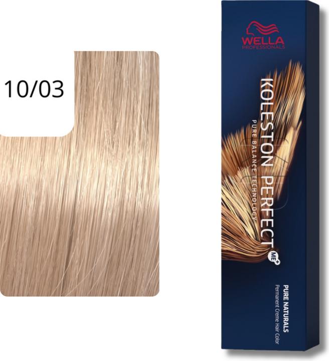 Actual product image Wella Koleston Perfect Me+ (10/03 light-blonde natural-gold)