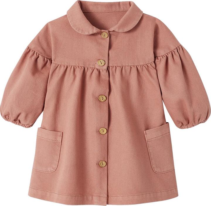 Actual product image Vertbaudet Girls' baby dress with puff collar (62)