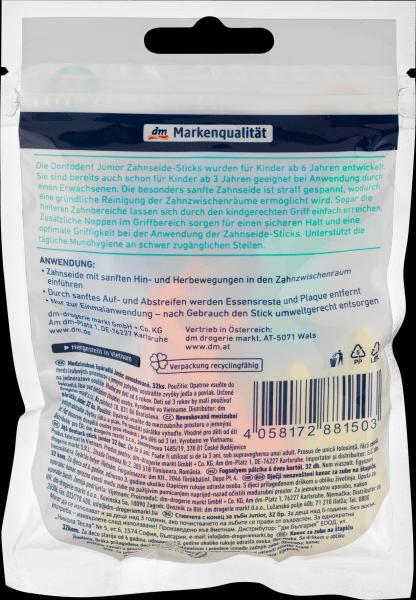Produktbild dm Dontodent Zahnseidesticks Junior