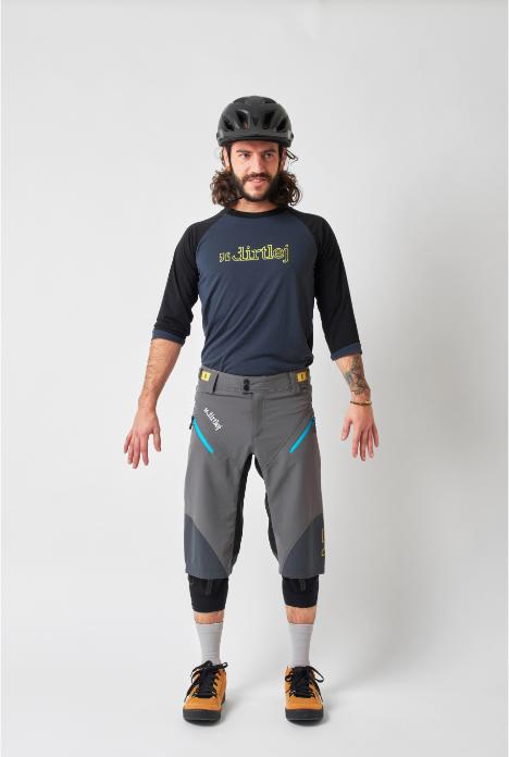 dirtlej Trailscout Half & Half Shorts, grau/türkis, S (S)