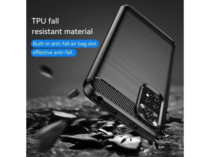 Produktbild Screenguard Xiaomi Redmi Note 11S Hülle Carbon Brushed Soft TPU (Xiaomi Redmi Note 11S)