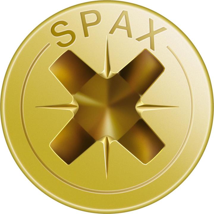 Actual product image Spax Screw R 88094 Countersunk head w.point/cross recess -PZ 5 x 70/41-Z Steel galvanised yellow (200 Screws per piece)